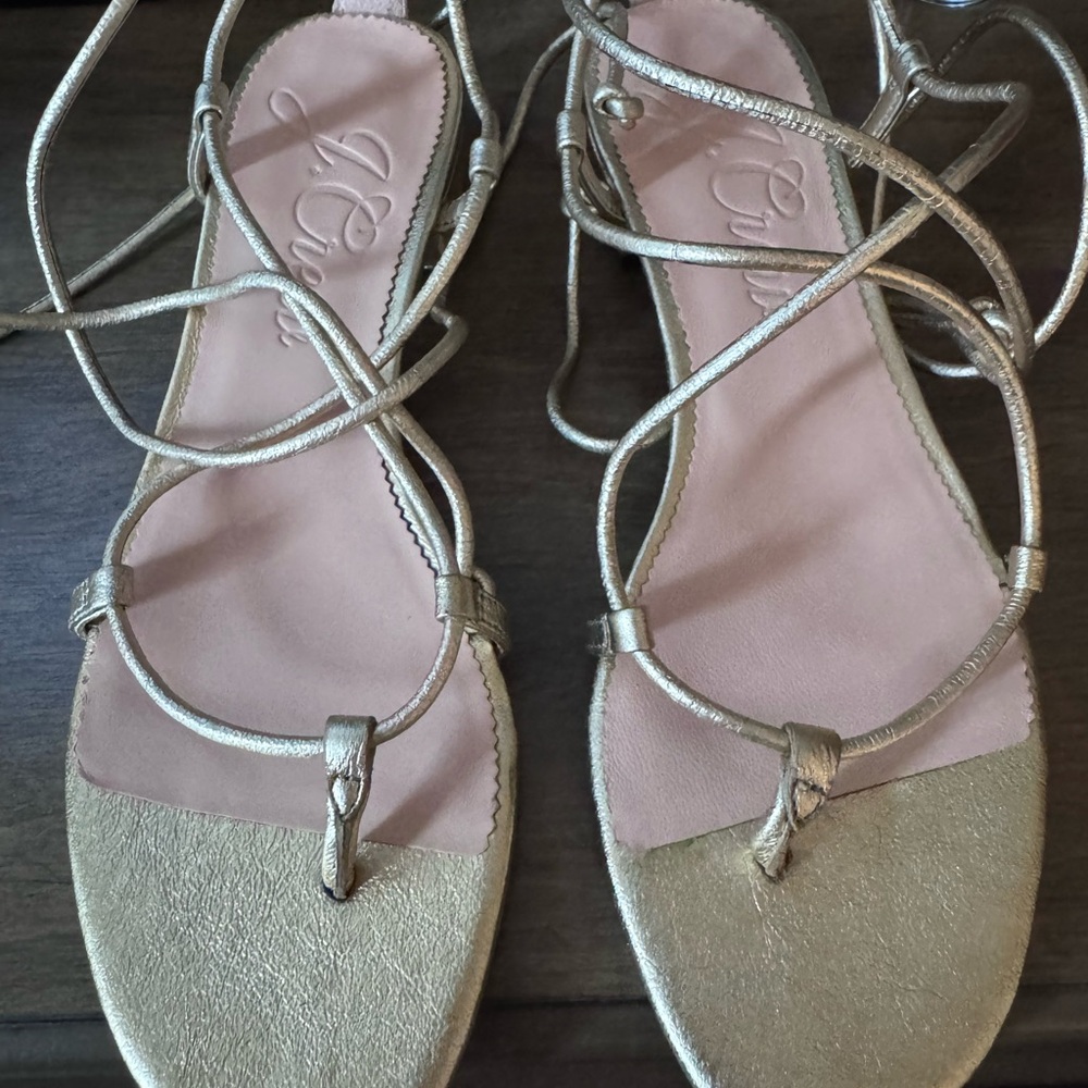 J. Crew Gold Strappy Sandals - Picture 5 of 8